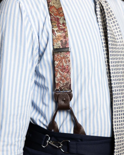 Szelki jedwabne brązowe dżungla