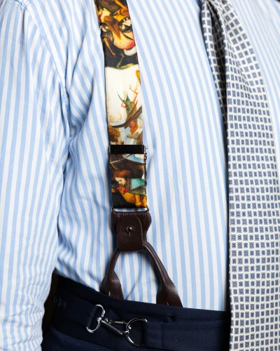 Szelki jedwabne z dziełem sztuki "Upadek zbuntowanych aniołów" – Pieter Bruegel