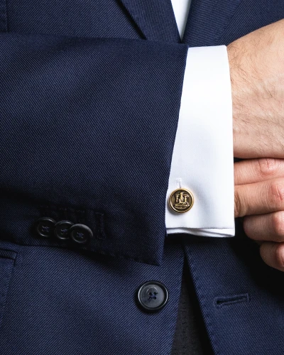 Mosiężne spinki do mankietów z emblematem
